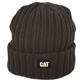 CAT Ribbed Beanie - Black