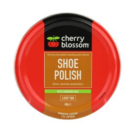 Cherry Blossom Premium Shoe Polish, 50ml - Light Tan