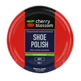 Cherry Blossom Premium Shoe Polish, 50ml - Navy