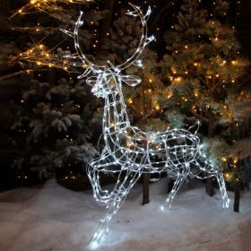 NOMA 1.45m Wire Frame Reindeer LED Light Figure – White