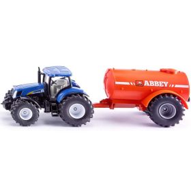 Siku New Holland Tractor with Single Axle Abbey Vacuum Tanker Toy