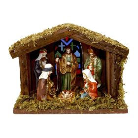Traditional Pre-Lit Nativity Scene - Small