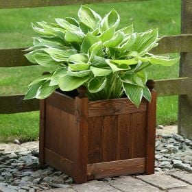AFK Classic Wooden Planter, Chestnut - 15in