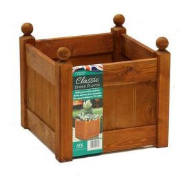 AFK Classic Square Wooden Planter, Beech - 15in