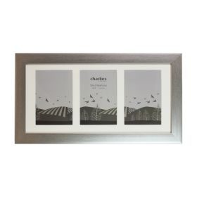 Silver Photo Frame - 3 Aperture