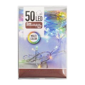 50 LED Battery Indoor String Lights, Multicoloured - 5m