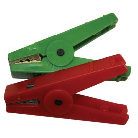 Agrifence Crocodile Clips, Red/Green - 2 Pack