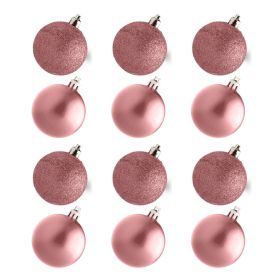 12 Blush Pink Baubles - 3cm