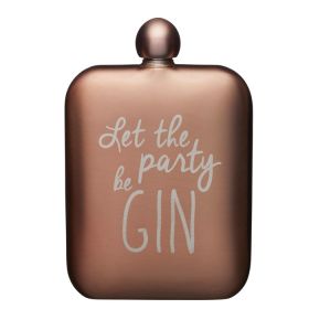 KitchenCraft Gin Slogan Hip Flask - Pink