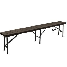 Blow Moulded Folding Wood Effect Bench - 6ft