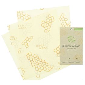 Bee's Wrap Reusable Food Wraps - Pack of 3, Medium