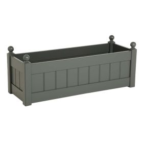 AFK Classic Wooden Trough, Charcoal - 34in