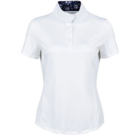 Dublin Women's Ria Competition Shirt, Short Sleeve - White/Navy