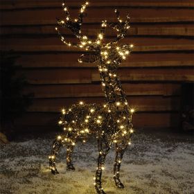 NOMA 1.1m Wicker Reindeer LED Light Figure – Warm White