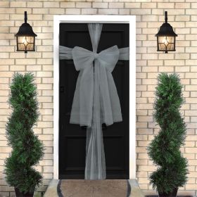 Silver Christmas Door Bow