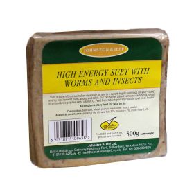 Johnston & Jeff High Energy Suet Blocks With Mealworms - 300g