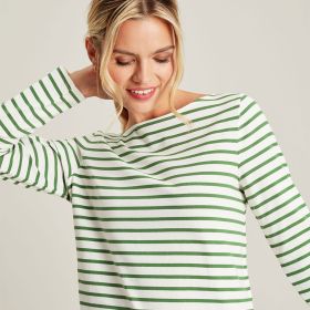 Joules Women's Brancaster Top - Green Stripe