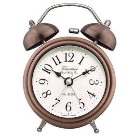 Acctim Pembridge Double Bell Alarm Clock - Antique Brass