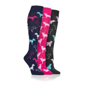 Dare to Wear Women’s Novelty Long Socks, Pack of 3 – Dogs