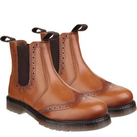 Amblers Unisex Dalby Brogue Dealer Boots – Tan