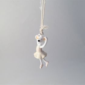 Ballet Mouse Christmas Decoration - 8cm