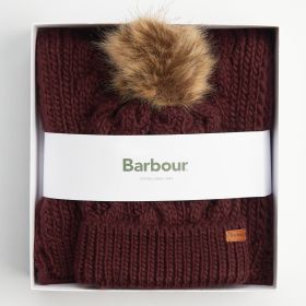 Barbour Women's Penshaw Beanie & Scarf Gift Set - Bordeaux