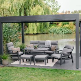 LG Outdoor Barcelona 7 Seater Dining Lounge Garden Furniture Set