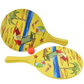 KandyToys Wooden Beach Paddle and Ball Set - Assorted