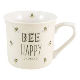 David Mason Design Bee Happy Fine China Mug - Cream