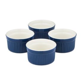 Barbary & Oak Foundry Ceramic Ramekins, Set of 4 – Limoges Blue
