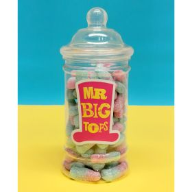 Mr Big Tops Jar of Bubblegum Bottles Sweets – 500ml