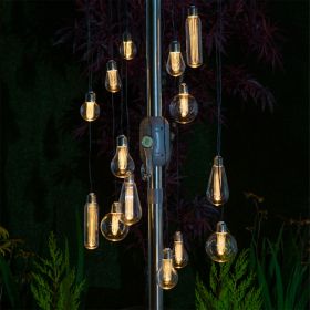 NOMA 15 Mixed Bulb Spiral Chandelier Battery Lights - Amber