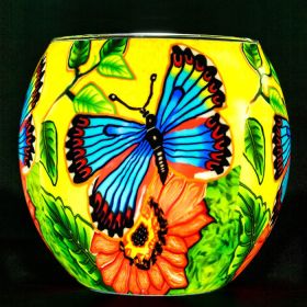 Benaya Art Ceramics Butterfly Beauty Tealight Holder