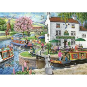 House Of Puzzles Find The Differences Collection MC327 By The Canal Jigsaw Puzzle - 1000 Piece