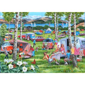 House Of Puzzles Big 500 The Harrow Collection MC540 Camping Chaos Jigsaw Puzzle - 500 Piece