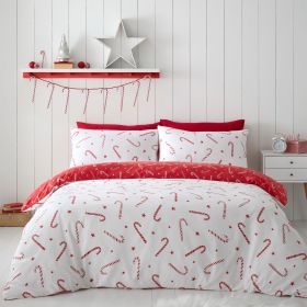 Catherine Lansfield Christmas Candy Cane Duvet Set 
