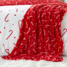 Catherine Lansfield Candy Cane Throw 