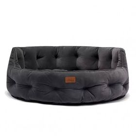 Joules Chesterfield Pet Bed - Grey
