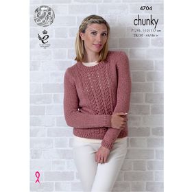 King Cole Chunky Cardigan and Sweater Knitting Pattern