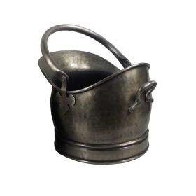 Mansion Traditional Coal Bucket - Antique Pewter