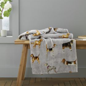 Catherine Lansfield Country Dogs Throw - Natural