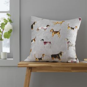 Catherine Lansfield Country Dogs Cushion - Natural