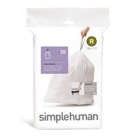 Simplehuman Sure Fit 'R' Bin Liner 10 Litre - 20 Pack