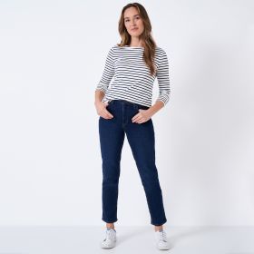 Crew Clothing Women's Essential Breton Stripe Top - White/Navy