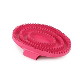Ezi-Groom Rubber Curry Comb-Pink
