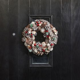 Frosted Star Christmas Wreath - 30cm