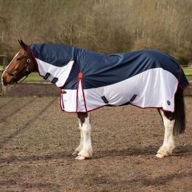 Gallop Trojan Fly Turnout Combo Rug – Navy/White