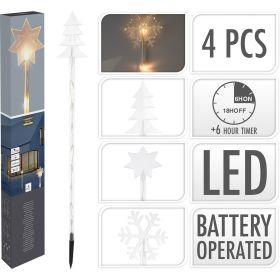 75cm Battery LED Garden Stick Decorations - Warm White