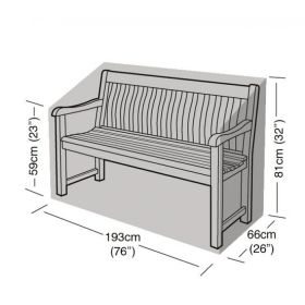 Garland 3-4 Seater Bench Cover - Black