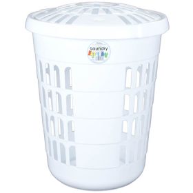 Deluxe Laundry Hamper - 60 Litres, Ice White